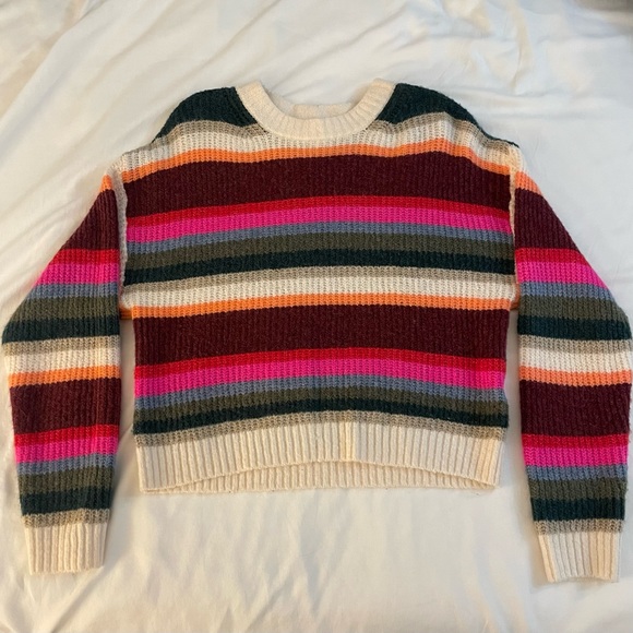American Eagle - Soft, Colorful, Striped Sweater - Picture 2 of 8